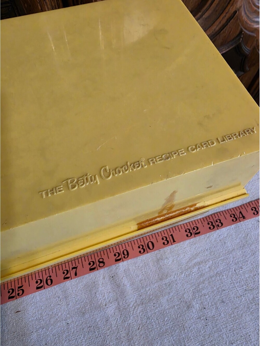 Vintage Betty Crocker Recipe Card Library Box Yellow